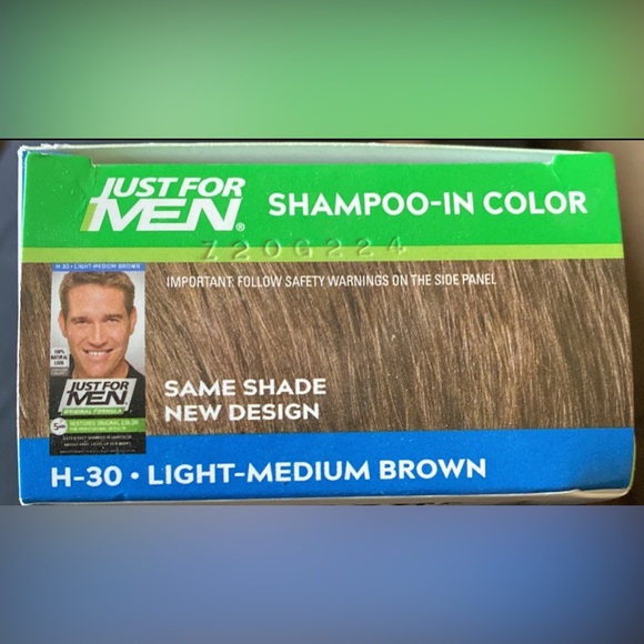 Just For Men Shampoo-in Color Men's Hair Dye Light-Medium Brown H-30 - Picture 3 of 3